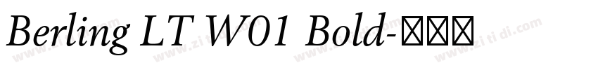 Berling LT W01 Bold字体转换